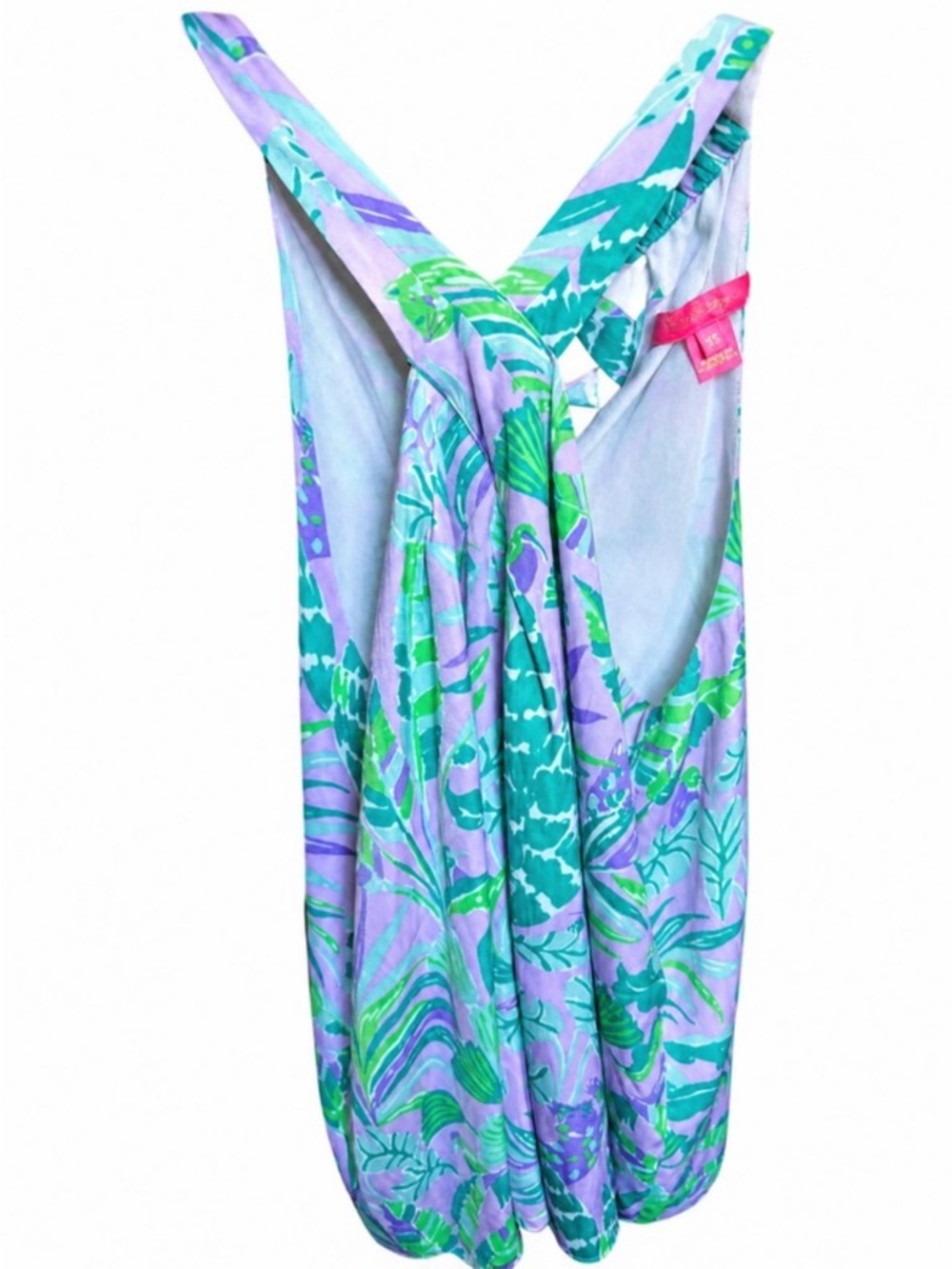Lilly Pulitzer Purple Iris on the Chase tropical jungle print blouse